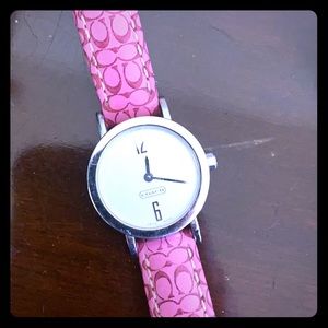 Coach Pink Leather Watch! Perfect for a girl!
